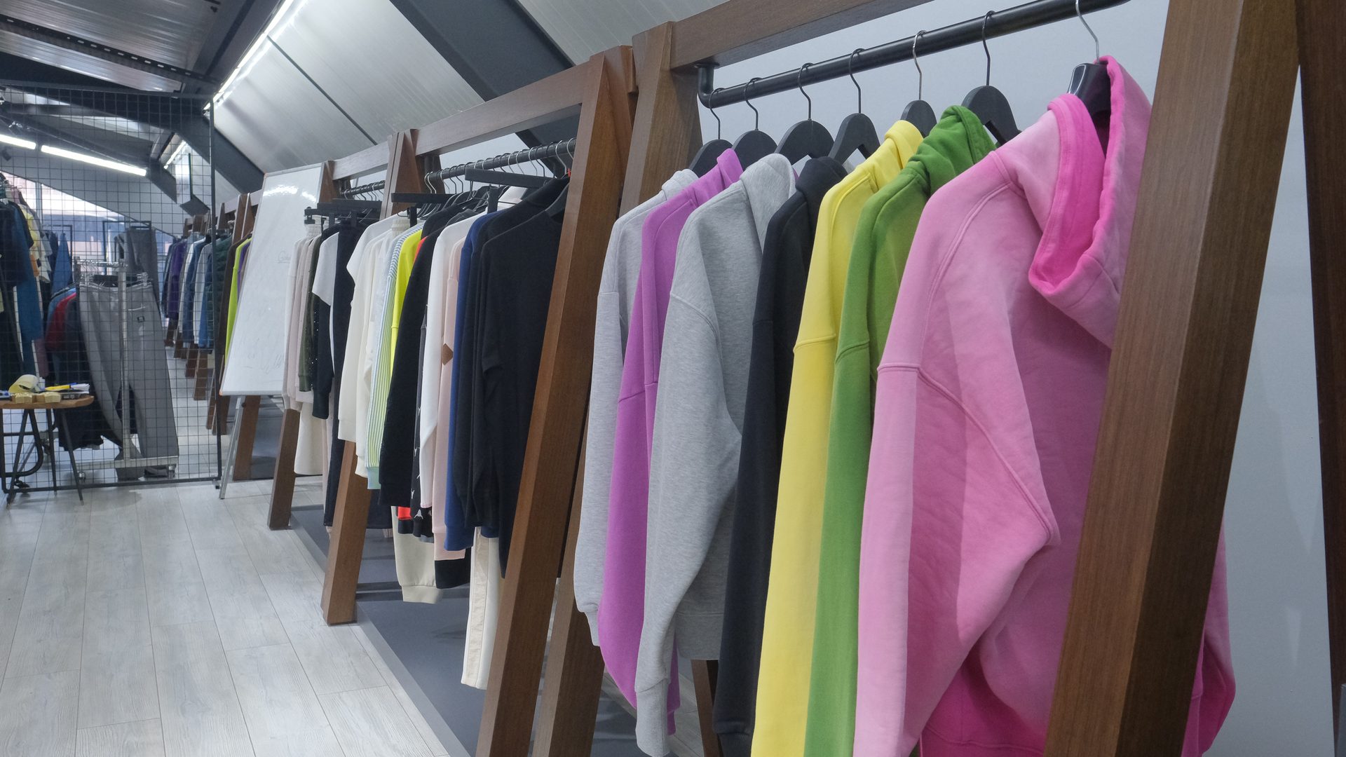 Garment sewing and finishing process