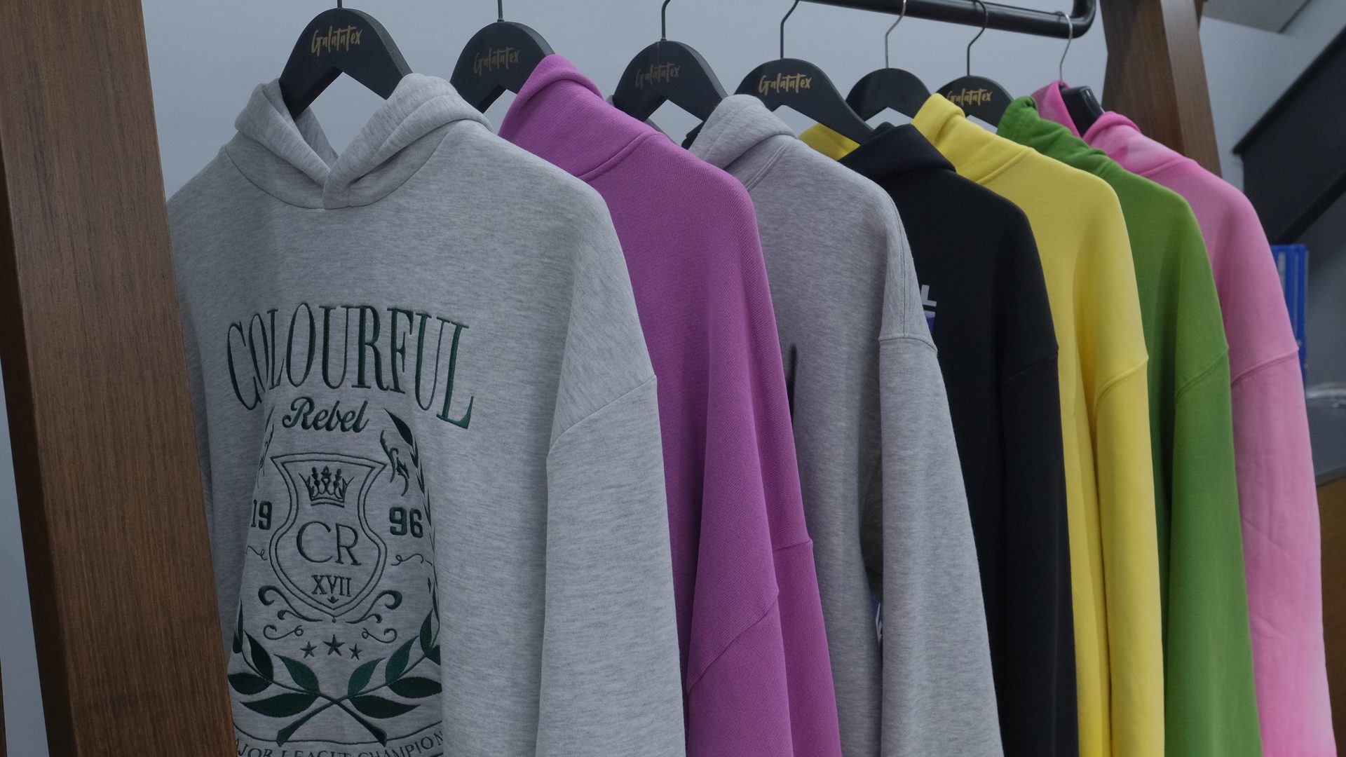 Galatatex showroom garment collection detail